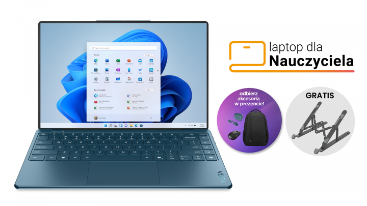 Laptop Lenovo Yoga Slim 9 14ILL10 W11H Tidal Teal BON akcesoria podstawka orico