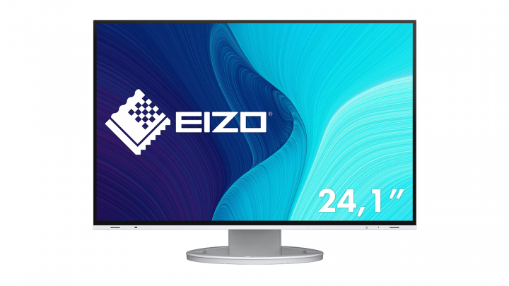 Monitor EIZO FlexScan EV2485 biały - widok frontu