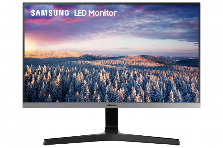Monitor Samsung LS24R350FHUXEN czarny - widok frontu