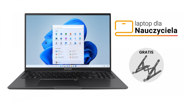 Laptop ASUS Vivobook 16 X1605VA W11H Indie Black FPR Bon + podstawka orico