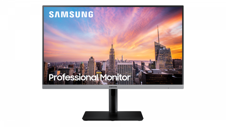 Monitor Samsung LS24R650FDUXEN czarny - widok frontu