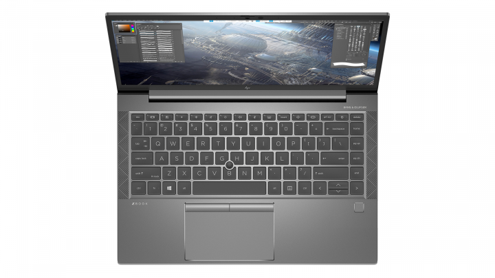 Mobilna stacja robocza HP Zbook Firefly 14 G7 grafitowy widok z góry