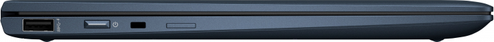 Laptop HP Elite Dragonfly niebieski - widok lewej strony