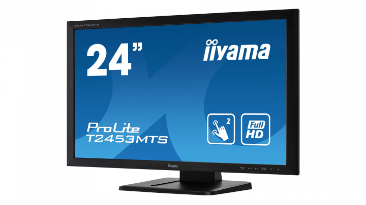 Monitor z dotykowym ekranem IIYAMA ProLite T2453MTS-B1 - widok frontu prawej strony