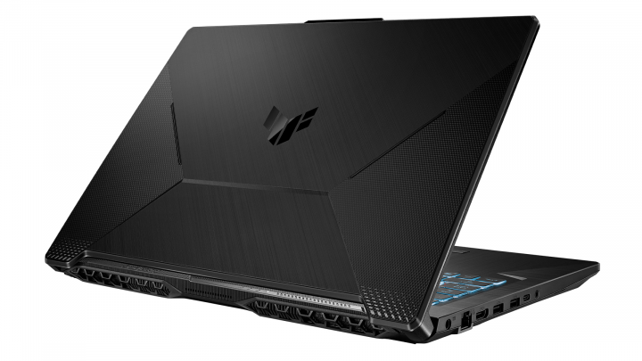Laptop Asus TUF Gaming F17 W10H Graphite Black widok klapy prawej strony