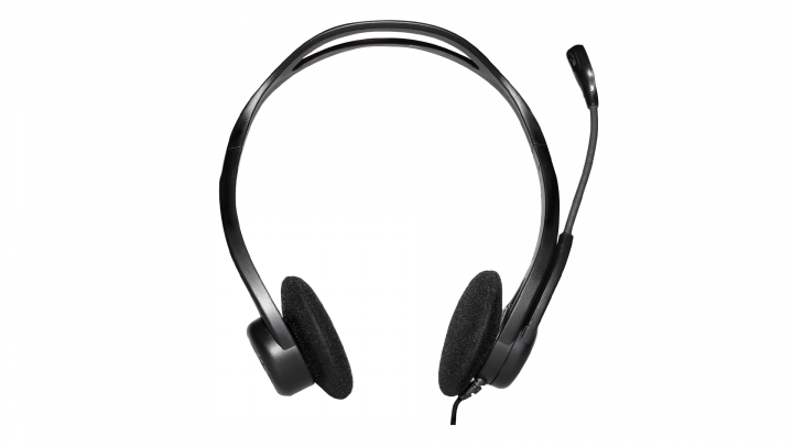 Słuchawki z mikrofonem Logitech OEM PC 960 czarne 981-000100 - widok frontu