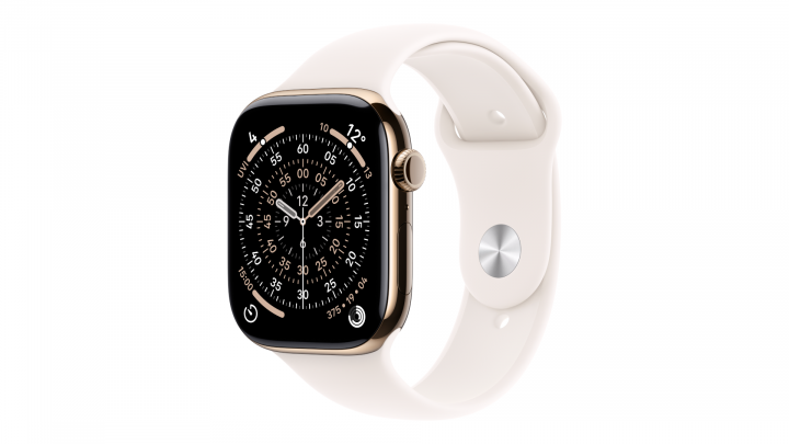 Smartwatch Apple Watch Series 11 GPS + Cellular koperta 46 mm z tytanu w kolorze złotym, pasek sportowy w kolorze łagodnego różu 2