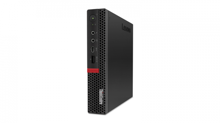 Komputer Lenovo ThinkCentre M720q Tiny - widok frontu prawej strony