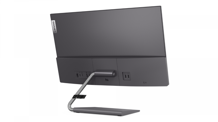 Monitor Lenovo Q24h-10 szary - widok tyłu2
