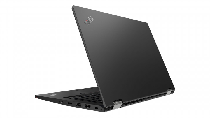Laptop Lenovo ThinkPad L13 Yoga G2 czarny W10P tyl lewa strona