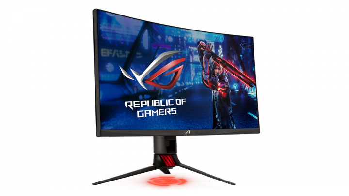 Monitor Asus XG27WQ czarny - widok frontu lewej strony