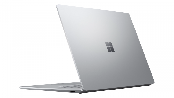 Microsoft Surface Laptop 4 Touch15 W11P platynowy - widok z tyłu lewej strony