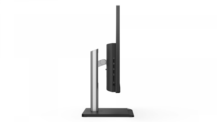 Komputer AiO Lenovo Essential V30a-24IML czarny - widok lewej strony