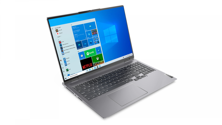 Laptop Lenovo ThinkBook 16p G2 W10H - przód front prawy