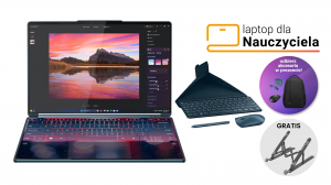 Laptop dla Nauczyciela Lenovo Yoga Book 9 14IAH10 83KJ001KPB Ultra 7 255H Touch 2x14" 2,8K WQXGA+ OLED 120Hz HDR 32GB 1000SSD W11Pro