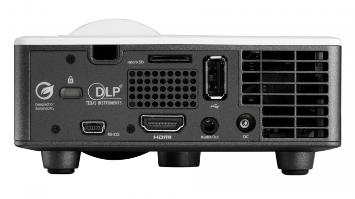 Projektor Optoma ML1050STi E9PP7MC01EZ1 tył z portami