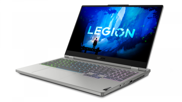 Legion 5 15IAH7H Cloud Grey - widok frontu prawej strony2