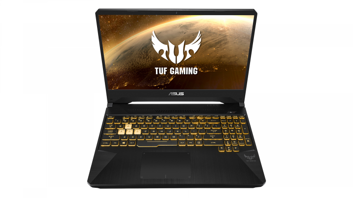 Laptop Asus ROG FX505DU Gold Steel - widok z góry