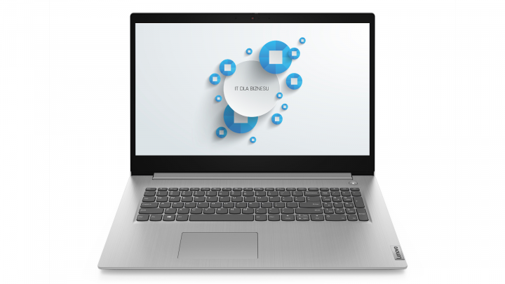 Laptop Lenovo IdeaPad 3 17ADA05 NoOs szary widok frontu