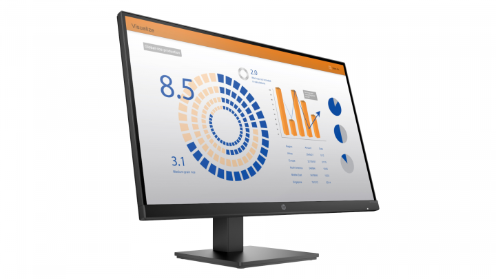 Monitor HP P27q G4 - widok frontu lewej strony
