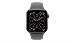Smartwatch Apple Watch Series 11 GPS + Cellular, koperta 42 mm z tytanu w kolorze naturalnym, pasek sportowy w kolorze górskiej szarości - rozmiar S/M - MF8M4MP/A