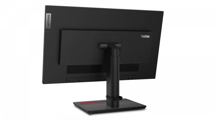 Monitor Lenovo ThinkVision T27q-20 czarny - widok z tyłu lewej strony