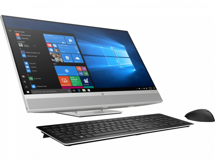 Komputer AiO HP EliteOne 800 G6 szary - widok frontu lewej strony