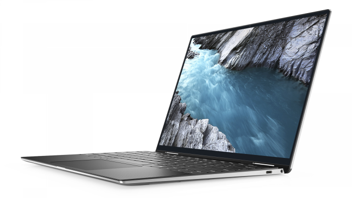 Laptop Dell XPS 13 9310 2w1 srebrno-czarny - widok frontu prawej strony