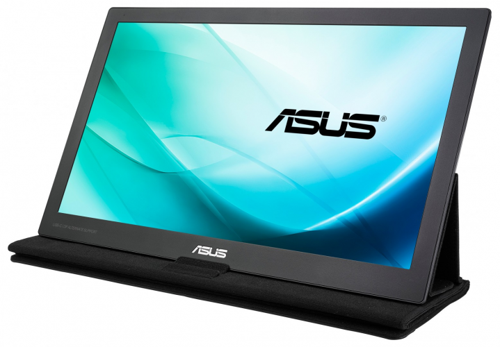 Monitor Asus MB169C+ - widok frontu prawej strony