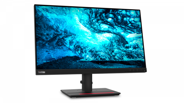 Monitor Lenovo ThinkVision T23i czarny - widok frontu prawej strony