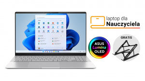 Laptop dla Nauczyciela ASUS Vivobook S 15 OLED S5507QA-MA049W X Elite X1E-78-100 15,6" 3K 120Hz 0,2ms 32GB 1000SSD Adreno W11 ARM