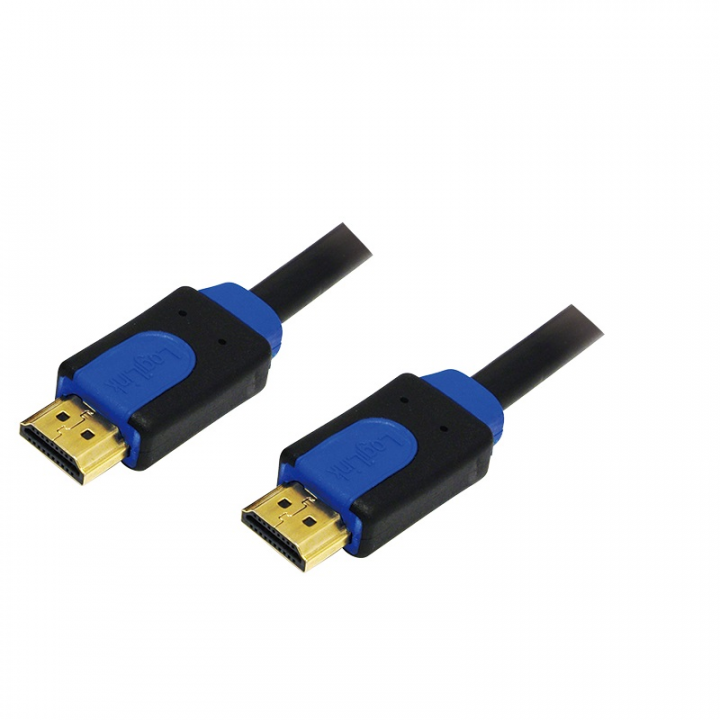 Kabel LogiLink HDMI v1.4 High Speed 3D 15m CHB1115 czarny - widok złączy