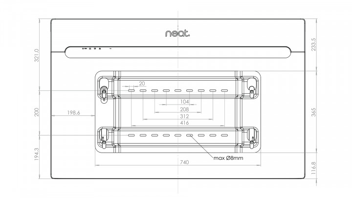 Uchwyt ścienny do ekranu Neat Board 50" - NEATBOARD50-WALLMOUNT 2