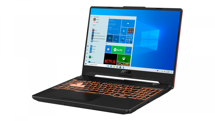 Laptop Asus TUF Gaming F15 FX506LI W10H-widok frontu prawej strony