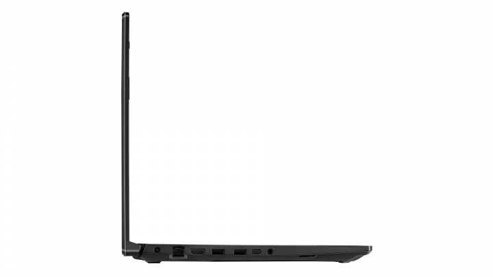 Laptop Asus TUF Gaming F17 W10H Graphite Black widok lewej strony