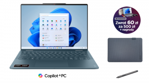 Laptop 2w1 Lenovo Yoga 7 14AKP10 83JR008NPB Ryzen AI 5 340 Touch 14" WUXGA OLED 16GB 512SSD W11 + Etui i rysik w zestawie