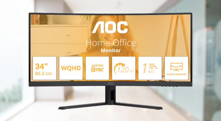Monitor AOC CU34B3E front