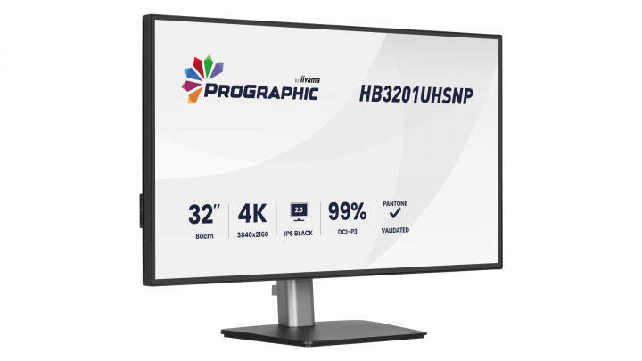 Monitor iiyama ProGraphic HB3201UHSNP-B1 4K UHD 31,5" IPS USB-C Dock 3