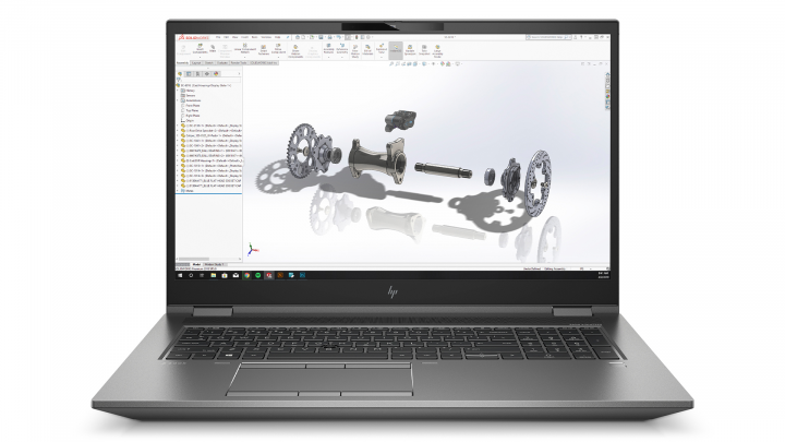 Mobilna stacja robocza HP ZBook Fury 17 G7 widok frontu2
