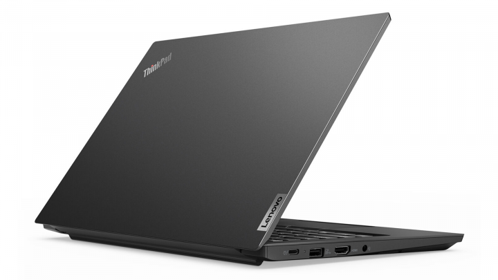 Laptop Lenovo ThinkPad E14 czarny gen 2 W11P Intel - widok klapy prawej strony