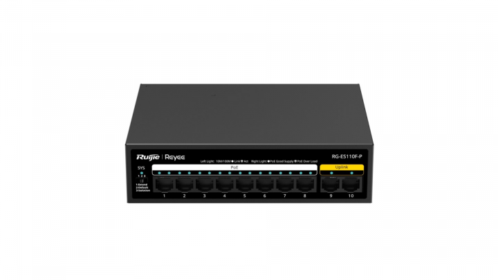 Switch Ruijie ReyeeRG-ES110F-P 10-port 100Mbps PoE+ 110W