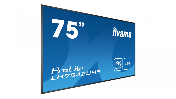 Monitor IIYAMA ProLite LH7542UHS-B3 - widok frontu lewej strony