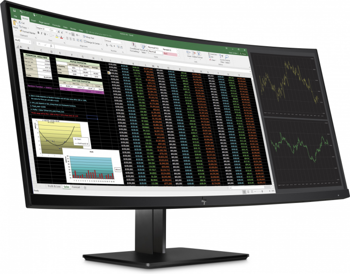 Monitor HP Z38c Z4W65A4 Z Curved Display - widok frontu lewej strony