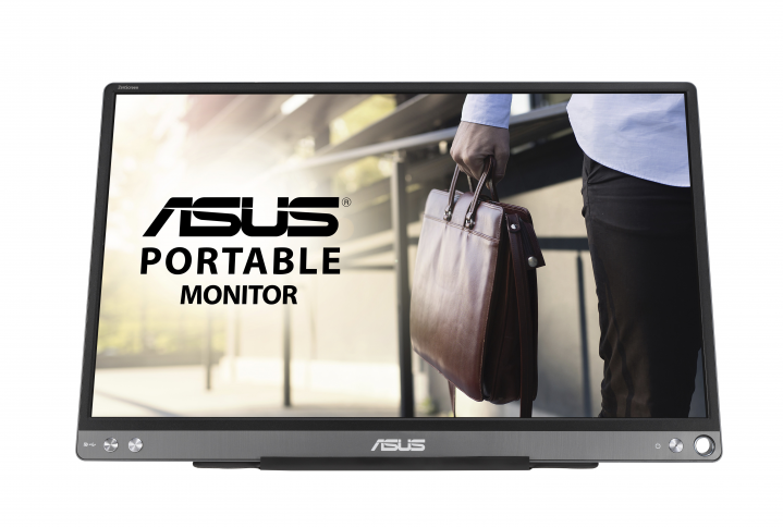 Monitor Asus MB16ACE szary - widok frontu