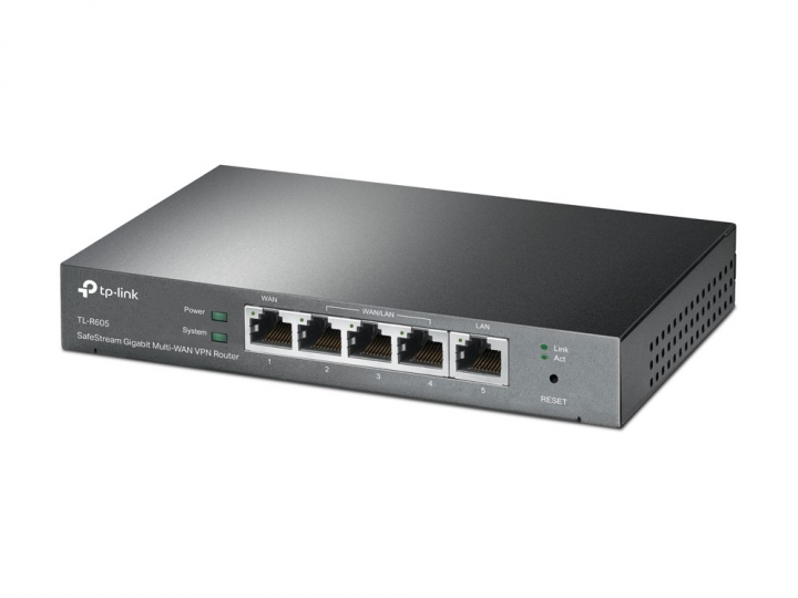 Router TP-Link TL-R605 VPN - widok frontu prawej strony