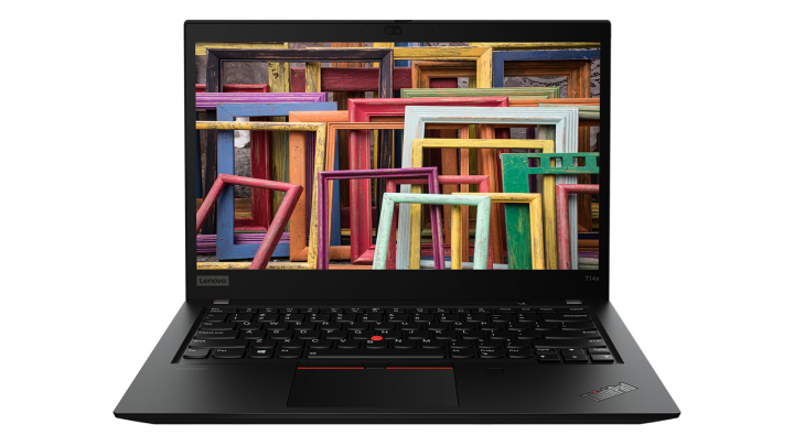 Laptop Lenovo ThinkPad T14s G1 czarny widok frontu