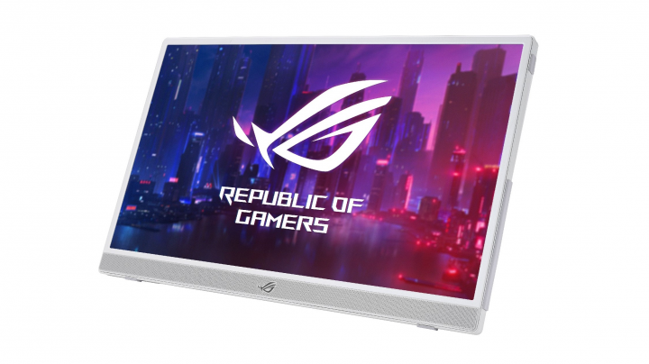 Monitor Asus ROG Strix XG16AHPE-W - widok frontu prawej strony