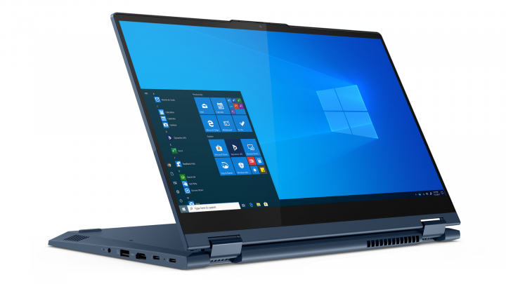 Laptop Lenovo ThinkBook 14s Yoga niebieski widok trybu ramki