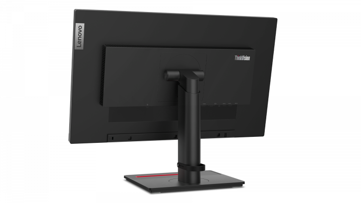 Monitor Lenovo ThinkVision T23i czarny - widok z tyłu lewej strony