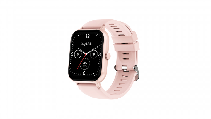 Smartwatch LogiLink LCD BT5.2 IP68 różowy SW0001P